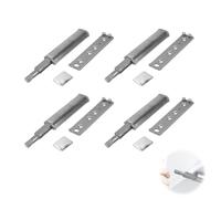 Batheidon Set di 4 chiusure push to open magnetiche per ante, pistone a molla regolabile per mobili senza maniglie, apertura a pressione con calamita per sportelli e cassetti