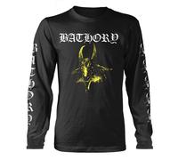Bathory 'Goat Yellow' (Nero) Maglietta a Manica Lunga - NUOVO E UFFICIALE