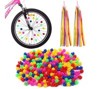 BATHRINS 218 riflettori colorati per raggi della bicicletta, per bambini | Accessori per bicicletta per bambini con serpenti d'aria riflettenti per raggi per ragazze e ragazzi