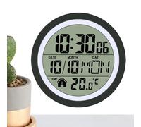 Bathroom Clock - Waterproof LCD Clocks, Suction Cup Wall Clock with 12/24 Hour Display, Temperature & Date | Punch-Free, High-Definition Digital Display for Bathroom, Kitchen, Office, SPA & Home