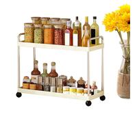 Bathroom Counter Organizer - 2-Tier Oil Bottle Stand | Easy To Clean Sink Shelf For Vanity | Space-Saving Counter Cosmetic Holder For Makeup Station Desk Dorm Closet Vanity Coffee Pantry Kitchen