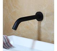 Bathroom Faucets Black Chrome Gold Wall Mount Sensor Faucet Automatic Hands Free Touch Sensor Mixer Bathroom Sink Tap Black Heavy Duty