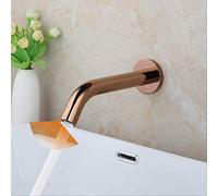 Bathroom Faucets Black Chrome Gold Wall Mount Sensor Faucet Automatic Hands Free Touch Sensor Mixer Bathroom Sink Tap Rose Gold Heavy Duty