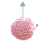 Bathroom Hand Towels, Fuzzy Ball Soft Hand Towel, Hedgehog Chenille Wash Cloths with Loop, Decorative Absorbent Kitchen Gadgets, for Family, Men, Women, Home