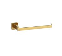 Bathroom Hardware Set Wall Mount Black Gold Stainless Steel Towel Bar Towel Ring Paper Holder Robe Hook Bathroom Accessories Set,SR,5pcs Set (GD Paper Holder L)