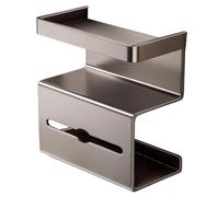 Bathroom Organizer, Toilet Paper Shelf Rack, 7.87x7.48 X 5.51 Inches, Strong Adhesive Multifunctional No Drill Dispenser, Wall Mount Holder for Apartment, Rv, Guest, Powder and Room