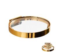 Bathroom Shelves - Wall Mounted Glass Shelf for Bathroom Decor | Reusable Decorative Round Display Ledge Shelves for Offices, Kitchen, Living Room