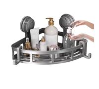Bathroom - Shower Shelves - Corner Shower Organizer - Suction Cup Organizer Shelf for Bath Room - No Drilling Toilet Storage Drainer Holder - Space-Saving Shampoo Gel Holder