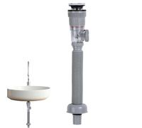 Bathroom Sink Drain Kits, Sink Drains, 11.81x37.4 Inches Anti-Clogging System, Hygiene and Flow, Easy Installation, Flexible Transparent P-Trap Pipe for Bathrooms, Kitchen, Sinks Drainage Use