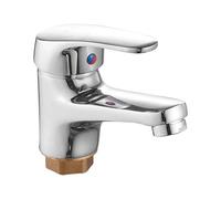 Bathroom Sink Faucet, Single Handle Tap, Modern Water Control Device, Durable Brass Construction, Smooth Flow, Chrome Finish, for Basement, Mobile Home, Restaurant, Prep Areas, Outdoor,