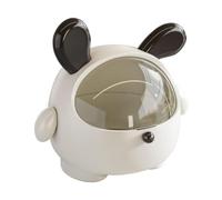Bathroom Trash Can With Lid Cute - Cartoon Odor-Proof Space-Saving Home