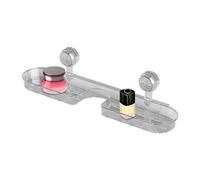 Bathroom Wall Shelf, Over Faucet Organizer, Suction Cup Rack with Durable Material, Sink Storage Tool with Spacious Design, Toiletry Holder Stand, Bathroom Accessory for Soap Makeup Skin Care