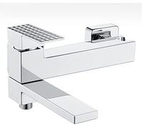 Bathtub Faucet Swivel Water Spout Bathtub Mixer Hot And Cold Water Bathtub Faucet Aerator Shower Mixer Brass Shower Faucet Dual Control with One Button,Chrome Plated (Color : Chrome Plated)