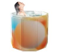 Bathtub portatile per adulti, pieghevole per bagno caldo o ghiaccio, Thickened Full Body Sitting Bathing Bucket, Home Spa Relaxation Tub for Men and Women, Indoor and Outdoor Use