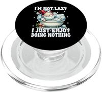 Bathtub Spa Gnome I`m Not Lazy I Just Enjoy Doing Nothing PopSockets PopGrip per MagSafe