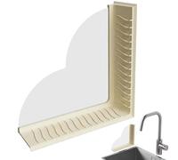 Bathtub Splash Guard - 25x24.5x8cm Silicone Strong Suction Cup | Bathtub Water Blocker | Waterproof Splash-proof Sink Partition For Home Indoor Bathroom Dorm Apartment Hotel Bathing Women Men Adults