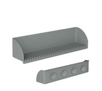 Bathtub Splash Guard - Silicone 40,5 x 9 x 10 cm | Bathroom Water Spill Protector With Suction Cups | Shower Toy Holder For Kindergarten, Rental House, Hotel, RV, And Home Use