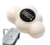 Bathtub Temp Gauge - Cloud | Floating Sensor - Thermomètre De Bain Bébé Numérique | Termómetro De Baño Digital Para Niños | Termometro Bagnetto | 2026 Pro | Waterproof | Spa | Bianco