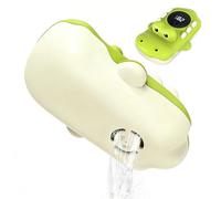 Bathtub Temperature Gauge - Crocodile LED Monitor, Floating Alligator Indicator Digital Water Spraying Fountain Toy | Automatic Smart Sensor Thermal Reading Device for Kids Tub
