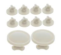 BATHVEVE 10 Pezzi Tappo Valvola Traspirante e Rotondo e Accessori Sostitutivi in Silicone Beige Leggero per Pasti All'aperti per Contenitori Termici e Lunch Box per Studenti e Pendolari