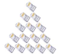 BATHVEVE 100 pezzi Connettori Ethernet Cata Pass Through Trasparenti Plug PC per Cavi di Rete Standard Materiale Durevole per Router Smart Tv e Laptop