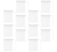 BATHVEVE 100 Sacchetti Filtro per Tè Non Tessuto Bianco, Monouso e Facili da Usare, per Infusione di Tè Sfuso e Erbe Aromatiche, per Natale o Compleanno