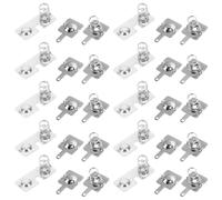 BATHVEVE 100 Set Set di Elementi a Molla Resistenti alla Corrosione e'usura per Batterie Aaa in Ferro Argento per Connessione di Batterie e Telecomandi
