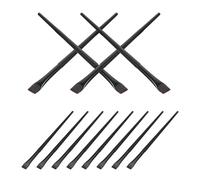 BATHVEVE 12 Pezzi Set di Pennelli Materiali Resistenti per Eyeliner e Sopracciglia Setole Sottili e Piatte e Fibre Sintetiche, per Viaggi e Professionale