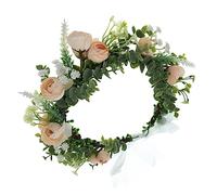 BATHVEVE 1pezzi Bridal Flower Wreath Hair Accessory Elegant Headdress for Weddings Engagements and Parties Color Lightweight Handmade Floral Design