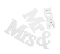 BATHVEVE 2 set Decorazioni Tavolo Nozze in Legno Mr Mrs Bianche Segni d Amore Resistenti e Versatili per Centrotavola Matrimonio e Anniversario