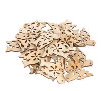 BATHVEVE 20 Pezzi Abbellimenti in Legno a Forma di Colomba della Pace Non Finiti per Progetti Creativi e Decorazioni Artigianali Colore Beige