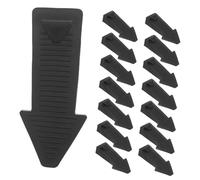 BATHVEVE 20 Pezzi Fermaporta in Pvc Nero Antiscivolo e Resistente, Design Moderno Compatto 8,3x3,5x1,6 Cm per Interni Contro Vento e Polvere