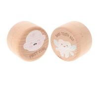 BATHVEVE 2pezzi Scatola Ricordo Dentini in Legno Massello Scatola Dentini da Latte per Ragazzo Ragazza Scatolina Porta per Bambina Denti Caduti Souvenir Dente Perduto