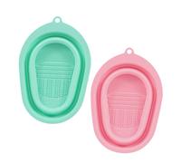 BATHVEVE 2pezzi Silicone Makeup Brush Cleaning Mat Foldable Strumento Di Pulizia Per Pennelli Make up Facile Da Usare Per Bellezza Casa e Saloni Colori