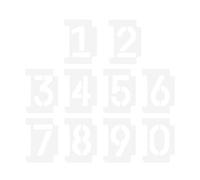 BATHVEVE 2sets Stencil per Cordoli Riutilizzabili in Pet Design Ad Incastro per Numeri da Adatto per Vernice e Spray Kit per Pittura di Indirizzi