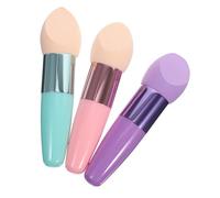 BATHVEVE 3pezzi Spugna Trucco Fondotinta Dry Wet Make Up Sponge Brush per Applicazione Base Cut Egg Shape per Miscelare Polvere senza Latex Colore Casuale