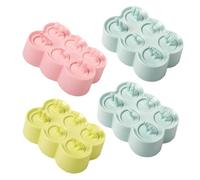BATHVEVE 4 set Stampi per Ghiaccioli in Silicone con Forme Animali Riutilizzabili Sicuri e Facili da per Gelatini Pudding e Caramelle da Te