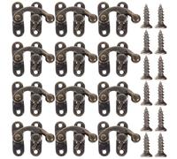 BATHVEVE 40 Pezzi Chiusure Hasp in Ferro Oro per Scatole Portagioie Design Retrò, Leggere e Facili da Installare, per Scatole di Legno e Cofanetti Regalo