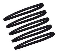 BATHVEVE 5 Pezzi Fascia Elastica per Chioma Sportiva Nera Forte Assorbimento Sudore e Buona Traspirabilità per Esercizi e Yoga Uomini e Donne