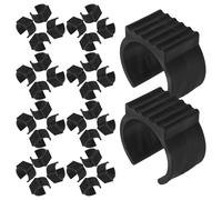 BATHVEVE 50 Pezzi Supporti per Piedi in Plastica Neri per Basi Rotonde da 1,5 Pollici, Antiscivolo e Antigraffio, per Supporto Amaca da Giardino, per Uso Esterno e Patio