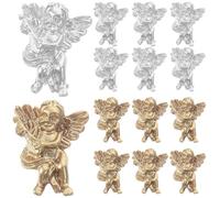 BATHVEVE 80 Pezzi Decorazioni per Unghie in Resina Stile Barocco Angeli 3d Dall'aspetto Chic e Adorabile, Facili da Usare per Manicure in Occasioni come Matrimoni e Feste