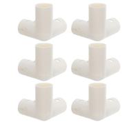 BATHVEVE Accessori per recinzioni da gioco 3 vie, 6 pezzi, plastica bianca, connettore universale, per box giochi e play fence