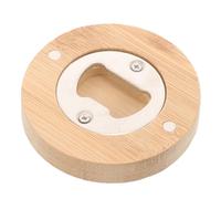 BATHVEVE Apribottiglie per Birra in Bambù con Magnete da Frigorifero Apribottiglie Creativo e Versatile in Acciaio Inox Design Rotondo Vintage per Bevande di Tutte le Dimensioni
