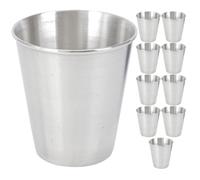 BATHVEVE Bicchieri da Liquore da 70 Ml in Inossidabile Set 10 Resistenti e Lisci, Design Unico e Portatile per Campeggio e Domestico
