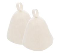 BATHVEVE Cappello da Sauna in Feltro Spesso 2 Pezzi per Bagno Turco Donna Comodo Traspirante Portatile Protezione Testa per Spa e Saune