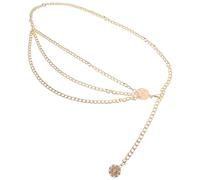 BATHVEVE Catena per Vita da Donna in Lega di Zinco Colore Oro Design Girasole, Pezzo Distintivo Elegante e Comodo per Decorare la Vita in Stile Vintage e Culturale