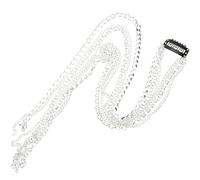 BATHVEVE Catena Resistente e per Nappine Alluminio Argento Clip Chioma Accessorio Elegante Brillante Stile Punk e Delicato per Ragazze e Donne