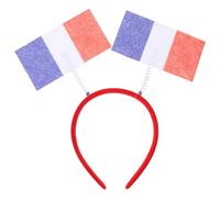 BATHVEVE Cerchietto Bandiera Francese Design Unico e Materiale in Stoffa e Plastica, Accessorio Must-have per Festa Mondiale e Eventi Sportivi Esperienza di Utilizzo Confortevole