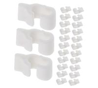 BATHVEVE Connettori per Scaffali in Plastica Bianca 48 Pezzi Design Compatibile e Alta Durabilità per Organizzazione Armadio e Collegamento Griglia Semplice