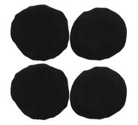 BATHVEVE Copri Cuffie in Cotone Nero Super Elastici 4 Pezzi Protezione Antipolvere per Auricolari Piccoli e Comfort Durante L'uso Quotidiano